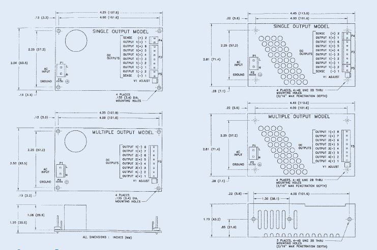 SRP-40A-4004 | AC/DC|medizinisch | Aus: 5 V DC|-5 V DC|15 V DC|-15 V DC | Integrated Power Designs