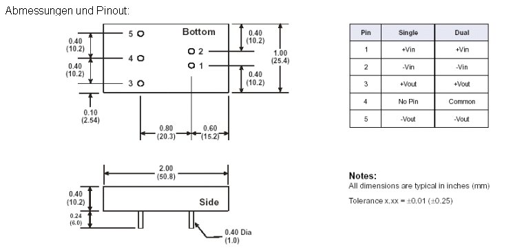 B1005RW | DC/DC | Ein: 9-18 V DC | Aus: 24 V DC | MicroPower Direct