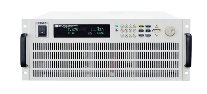Serienabbildung ITECH IT8900A/E: Elektronische DC-Last in Frontansicht mit Display, Tastenfeld und seitlichen Griffen für Netzteilprüfung und Batterietests.