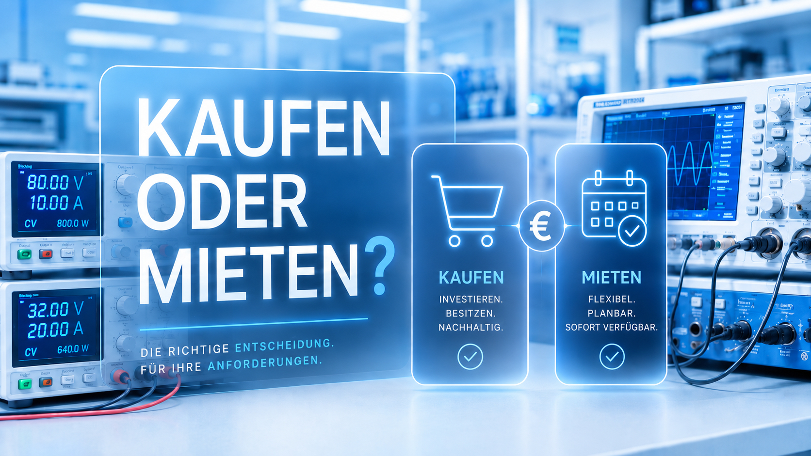 Programmierbare Leistungsnetzteile, bidirektionale Stromversorgungen und elektronische Lasten aus dem Demolager günstig kaufen oder mieten – CompuMess
