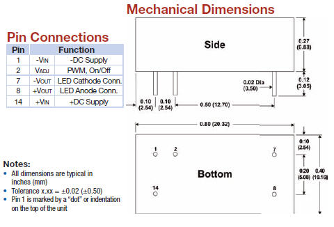 LD24-08-350W(A) | DC/DC | Ein: 7-30 V DC | Aus: Konstantstrom V DC | MicroPower Direct