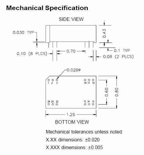 5S12.250UM | DC/DC | Ein: 5 V DC | Aus: 12 V DC | Calex