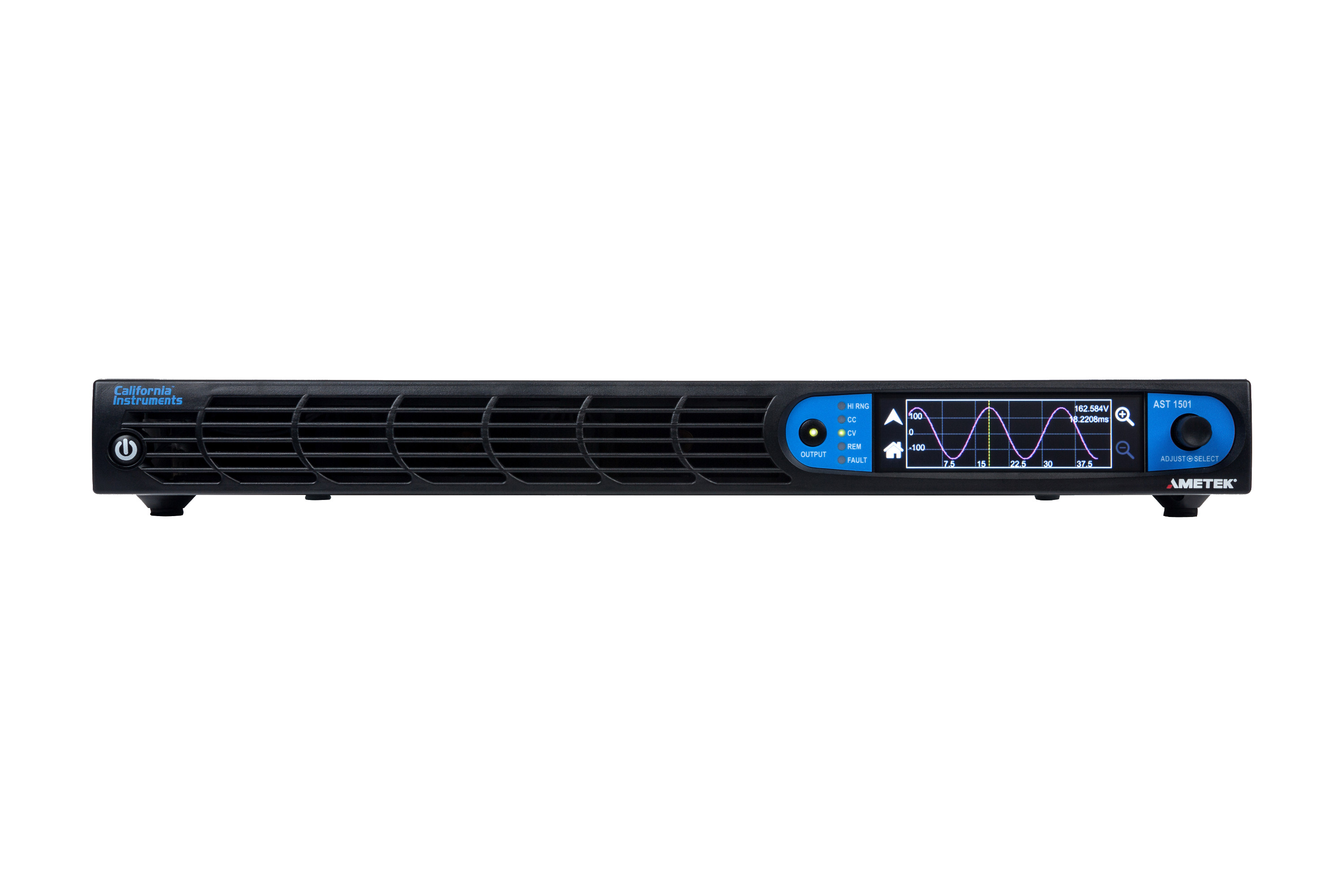 Asterion-AC-Stromversorgung von California Instruments mit Touchpanel
