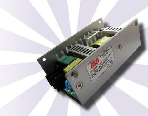 MicroPower Direct MPU: AC-DC-Netzteil in Chassis-Bauform für Industriestromversorgung und OEM-Gerätebau. Familienabbildung; Ausführung modellabhängig.